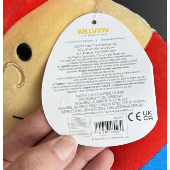 NWT ORIGINAL SQUISHMALLOWS 10" PEANUTS CHARLIE BROWN PLUSH - Picture 7 of 10